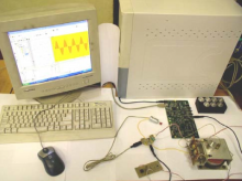 Макет тракту генерації стимулів на основі DSP-процесора TMS320VC5510 фірми Texas Instruments (у складі оціночного модуля Starter Kit типу C5510 DSK)